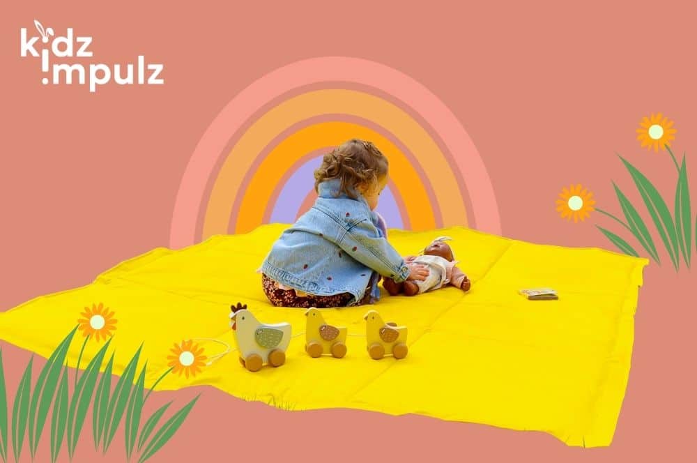 Op pad met kinderen neem een buiten speelmat mee - Kidz Impulz